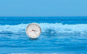 "Waves Clock" - still image - from http://www.michaelbellsmith.com/work/waves-clock (2012)