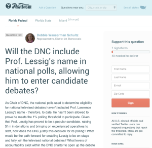 Support this question to DNC Chair on AskThem.