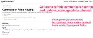 Bit dramatic example of alert feature placement on Event page (NYC version).